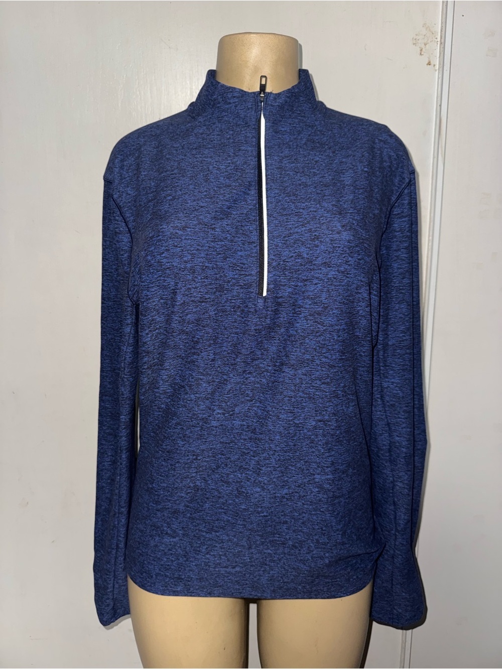 lululemon athletica Men's blue Heather Quarter-Zip Pullover - Picture 3 of 13
